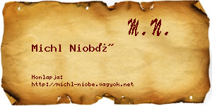Michl Niobé névjegykártya